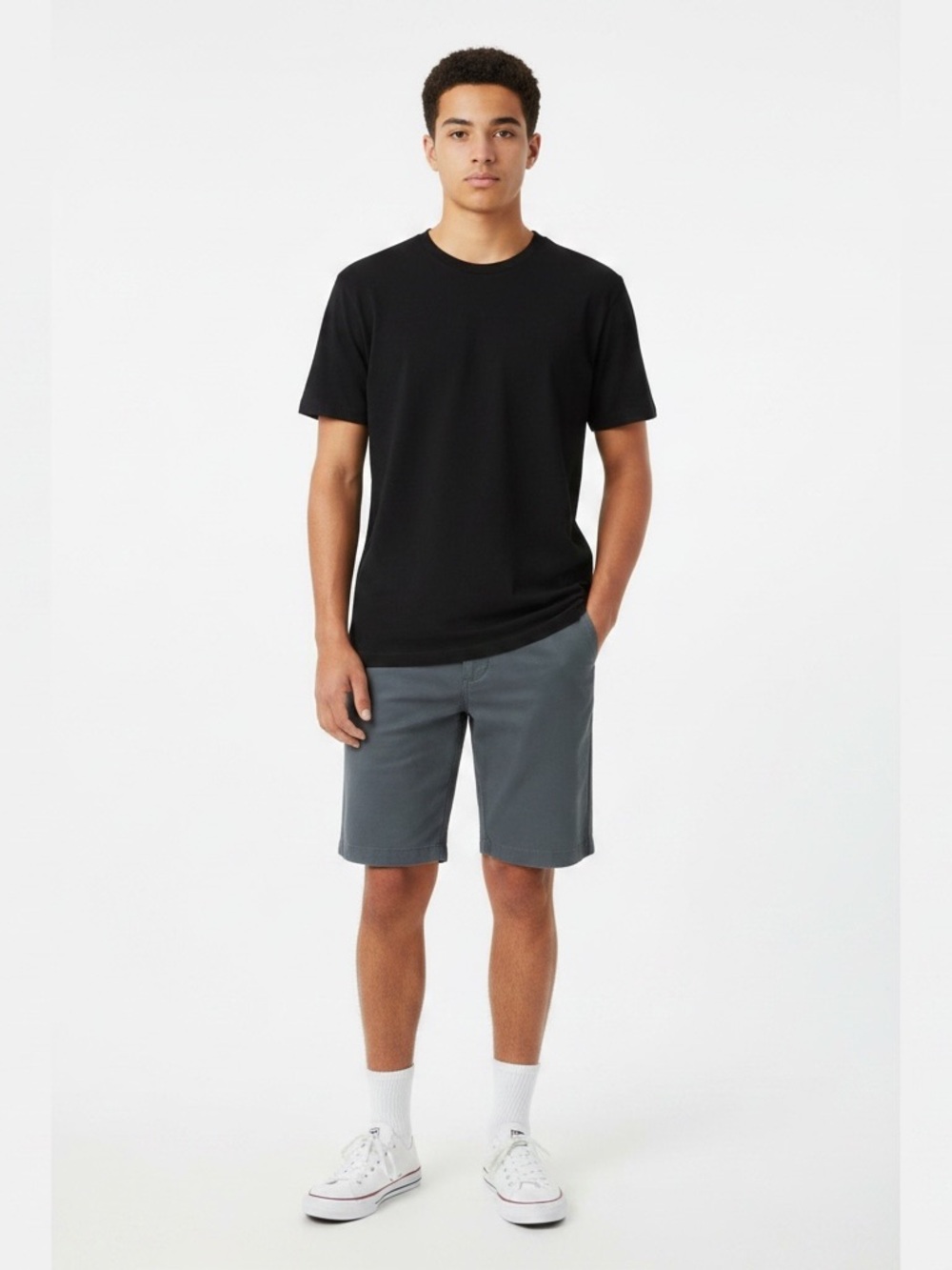 RVCA | Gray weekday chino flat front shorts size 29
